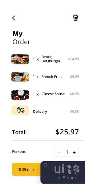 送餐应用程序用户界面(Food Delivery App UI)插图