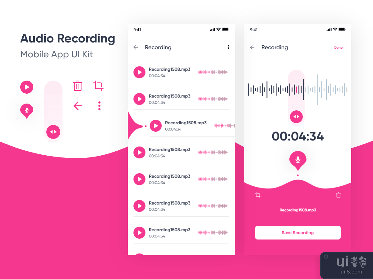 Audio Recording App Design