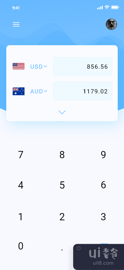 货币转换器界面(Currency converter UI)插图