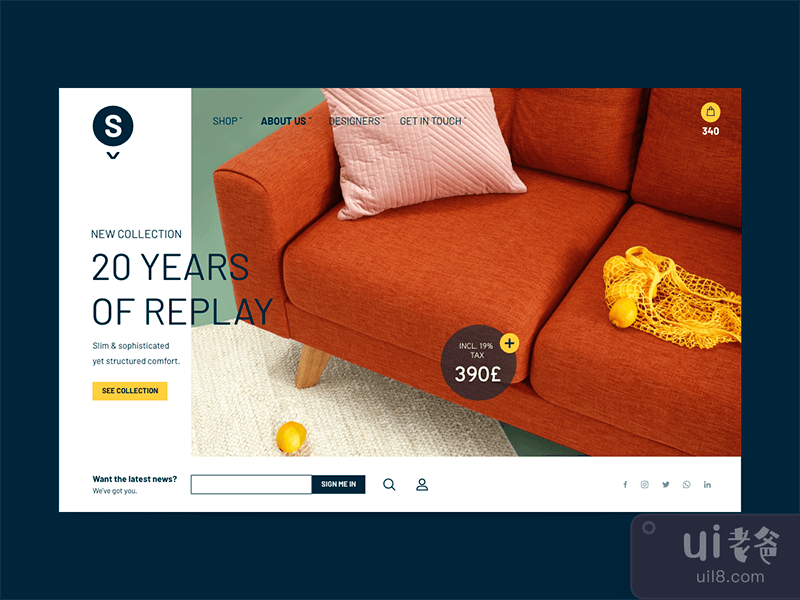 E-commerce Page Sofa Shop