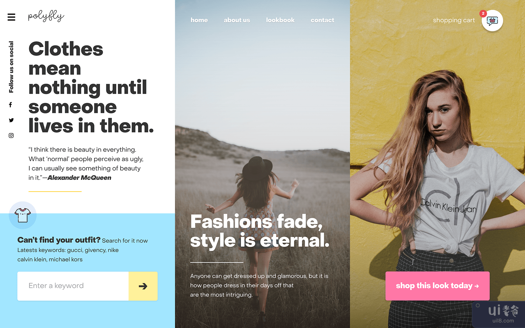 时尚电商登陆页面(Fashion E-commerce landingpage)插图