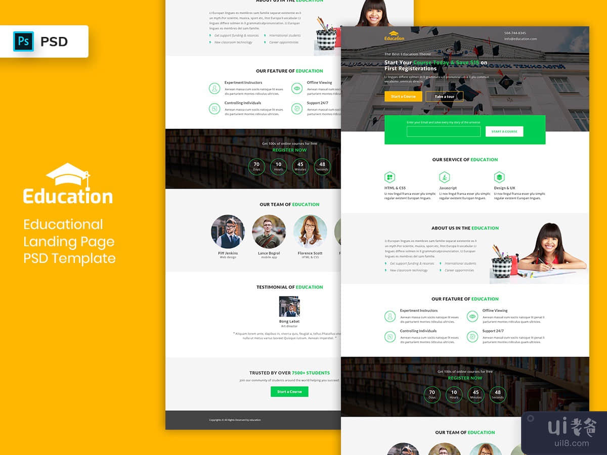Educational Landing Page PSD Template-03