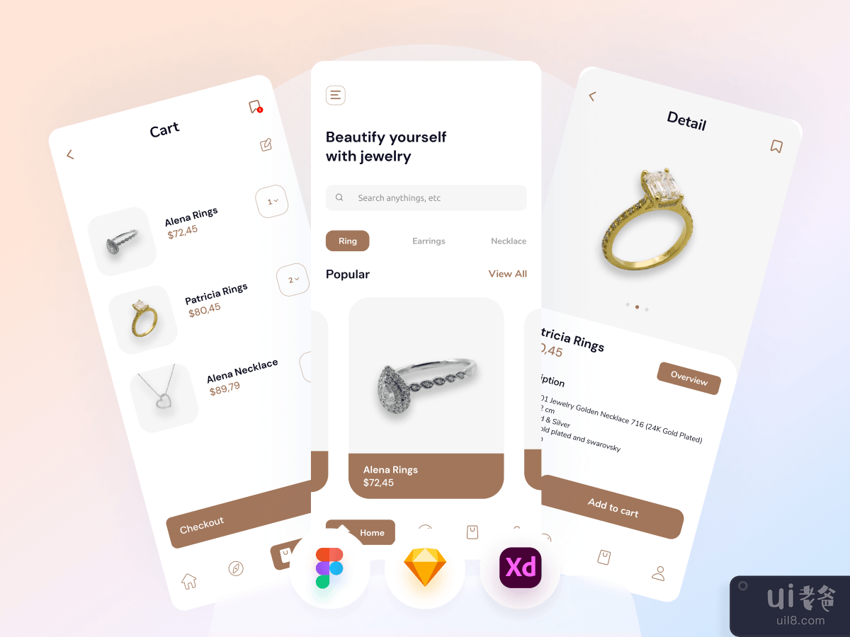 珠宝店流动应用程式(Jewelry Shop Mobile App)插图3