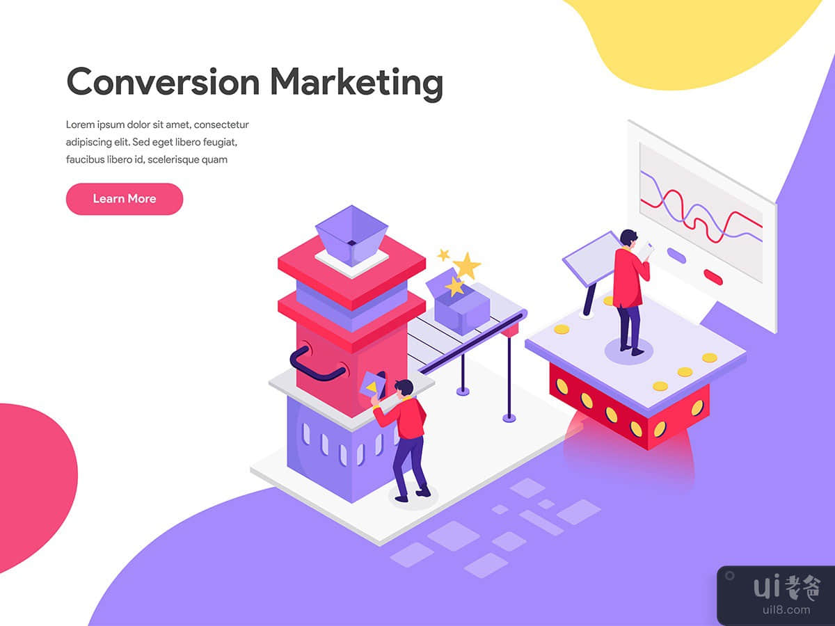 Conversion Marketing Illustration Concept