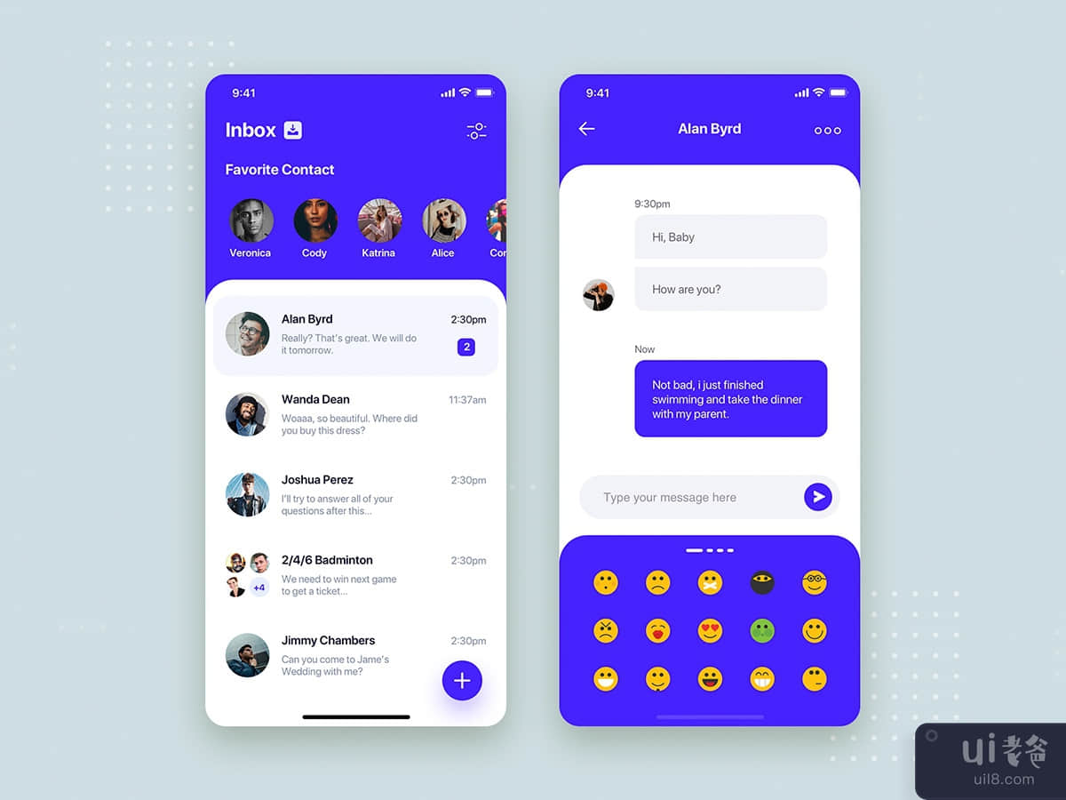 Message_Chat mobile UI concept