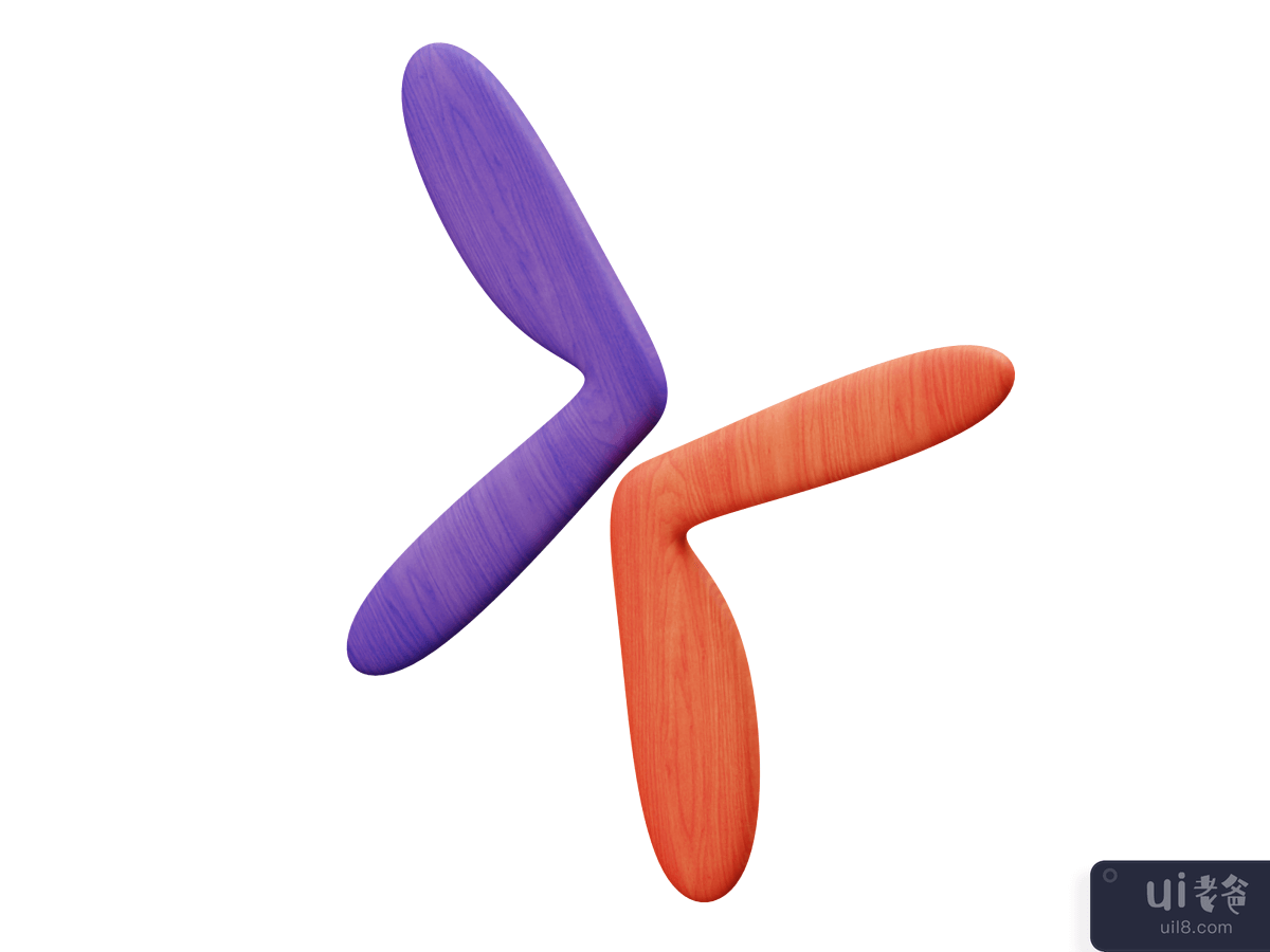 Boomerang 3D Render Illustration