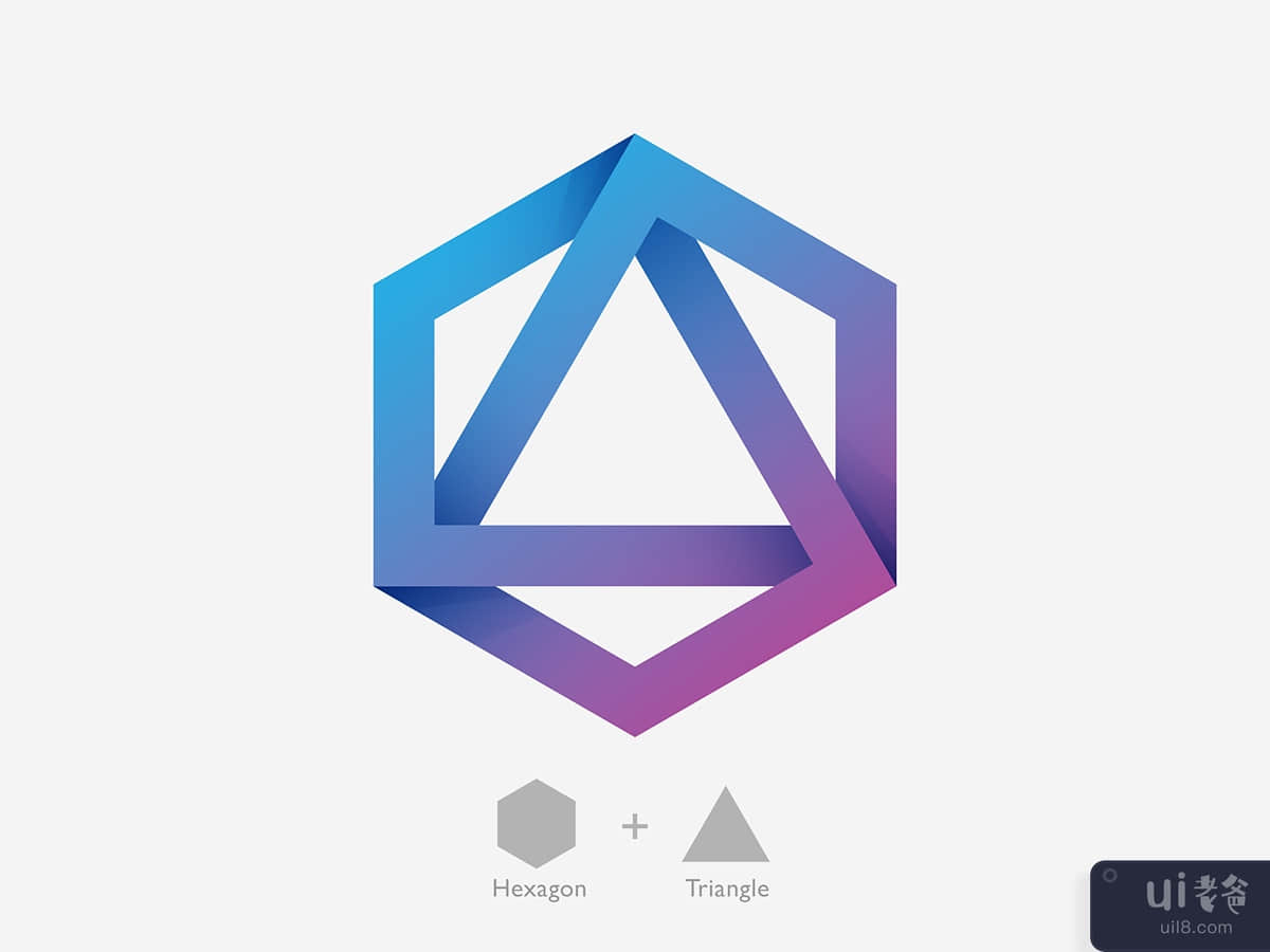 Hexagon + Triangle Logo