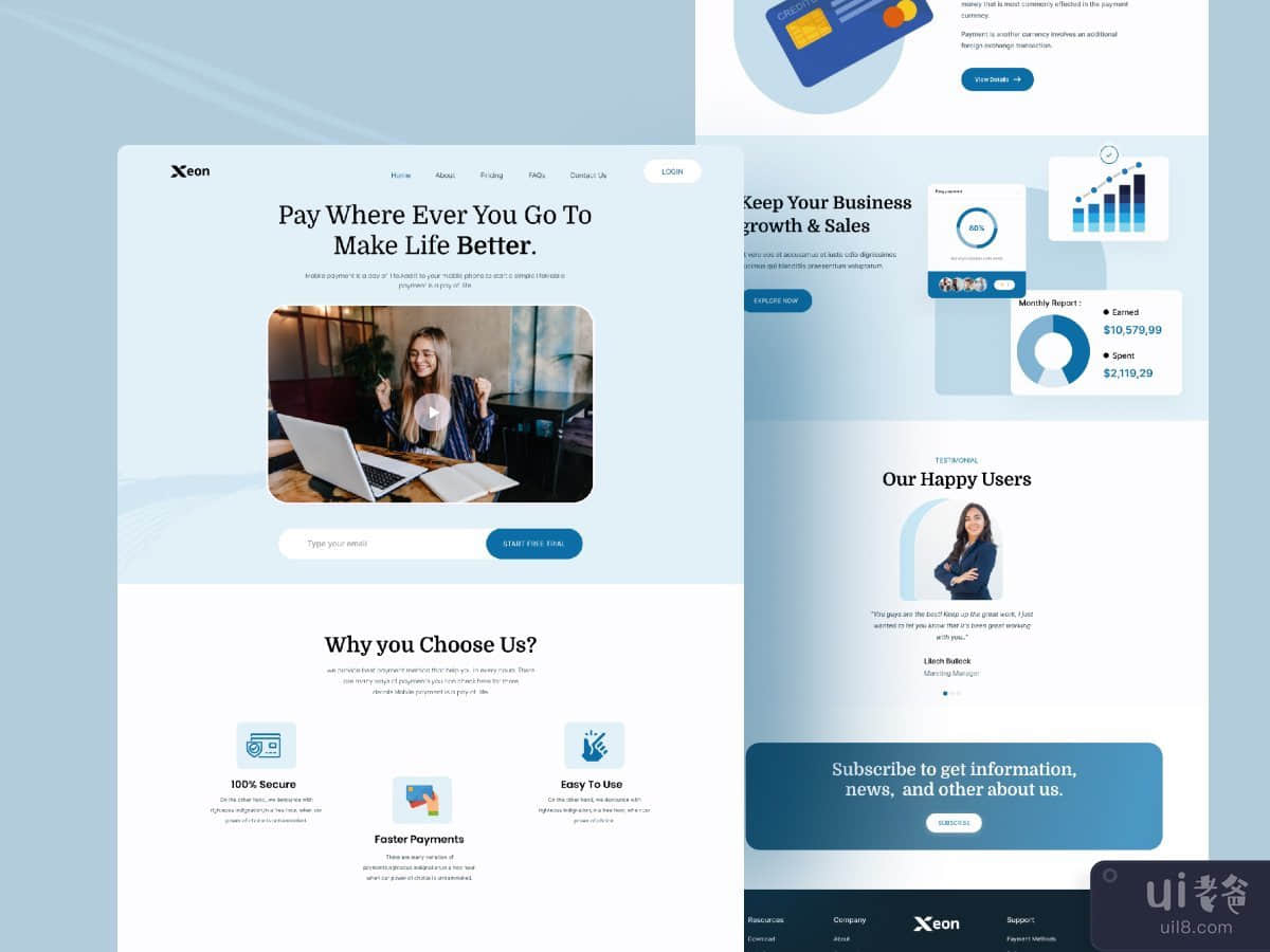 Payment Agency - Landing page