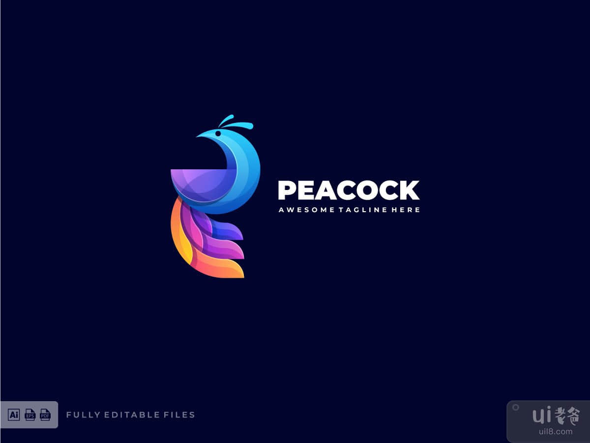 Peacock logo design