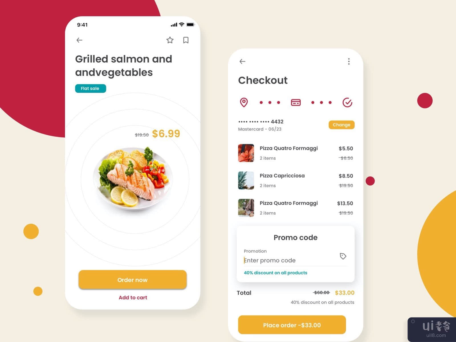 Mino Food - 送餐移动应用 UI 套件（第 1 部分）(Mino Food - Food Delivery mobile app UI Kit (part 1))插图1