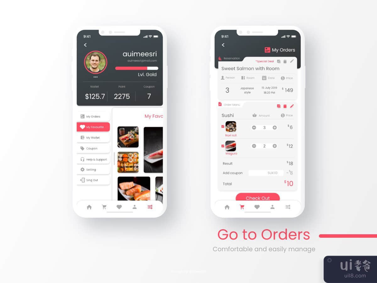 移动寿司餐厅应用挑战(Sushi Restaurant App Challenge for Mobile)插图4