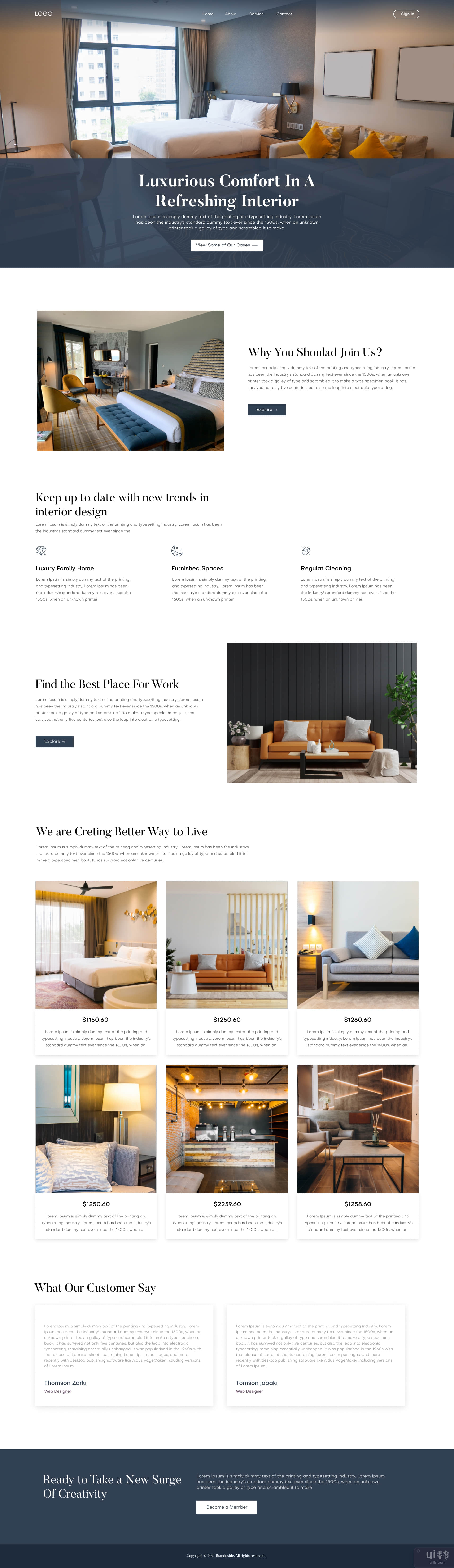 设计室内-网站概念(Design Interior - Website concept)插图