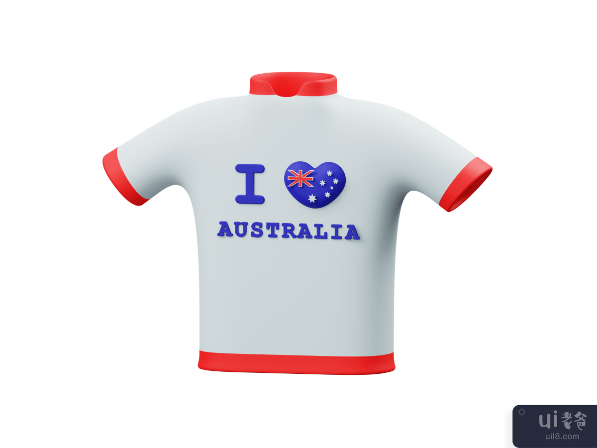 Australia Day 3D Render Illustration