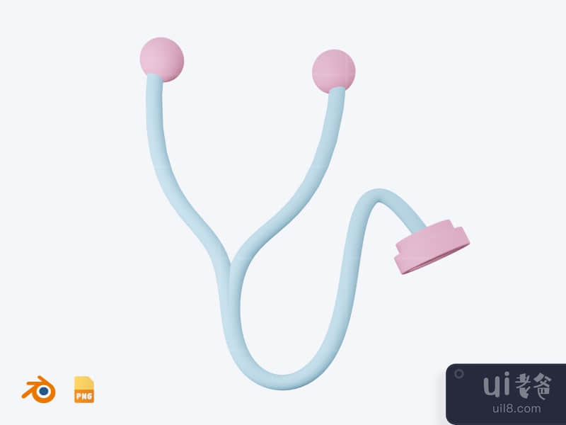 Stethoscope - 3D Medical Health icon pack (front)