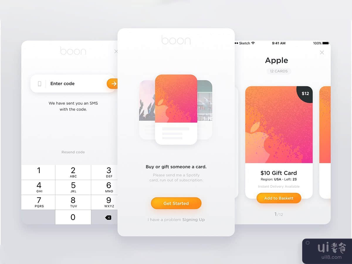 Boon - Gift Card Mobile App Kit
