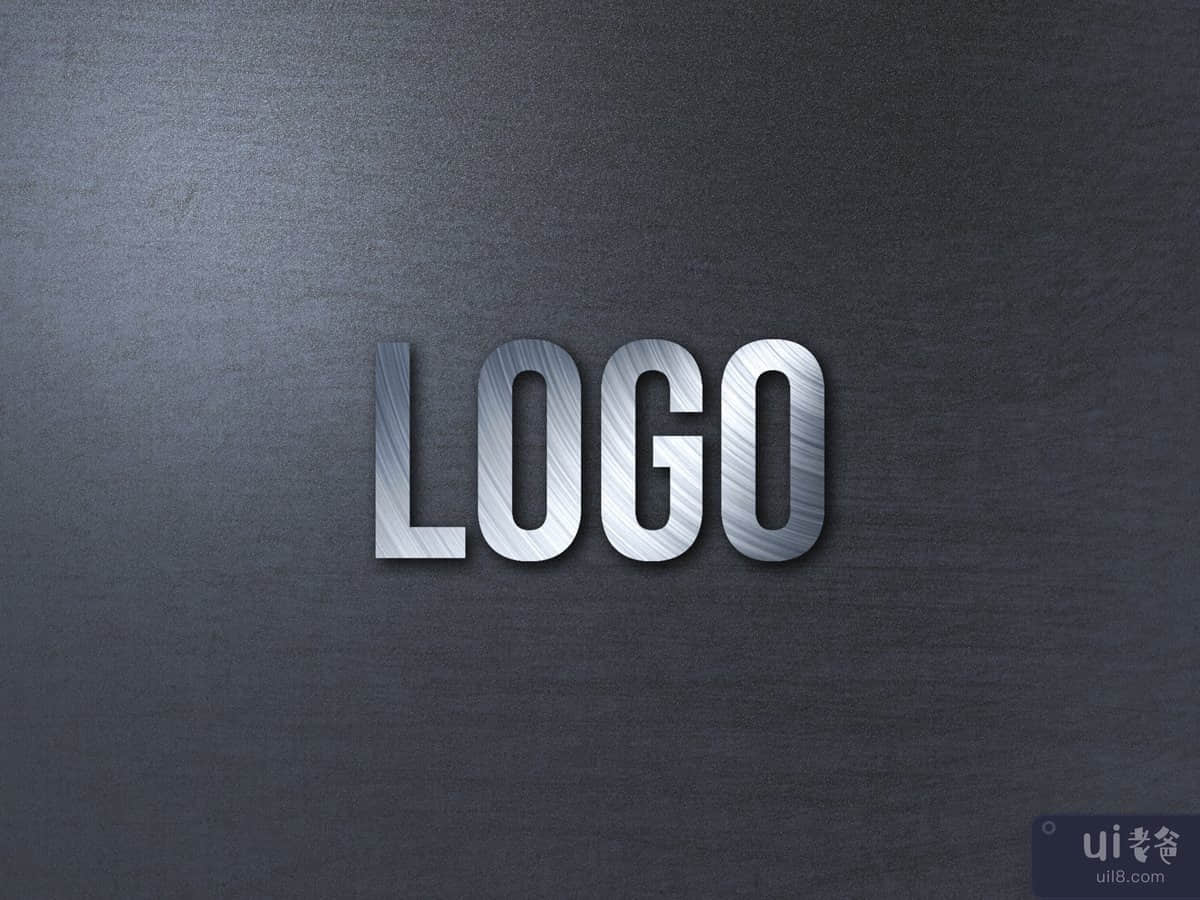 Logo Mockup on Metal Background