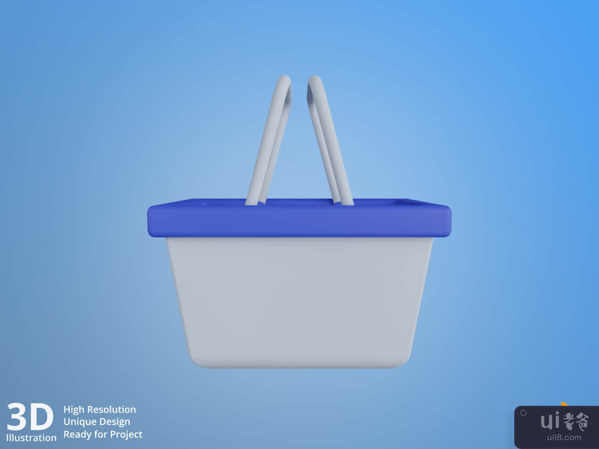 Basket - E-Commerce 3D Illustration