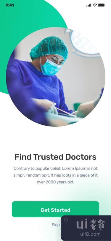 Doctor app ui（现场医生和菜单屏幕）(Doctor app ui ( live doctor and menu screens ))插图1