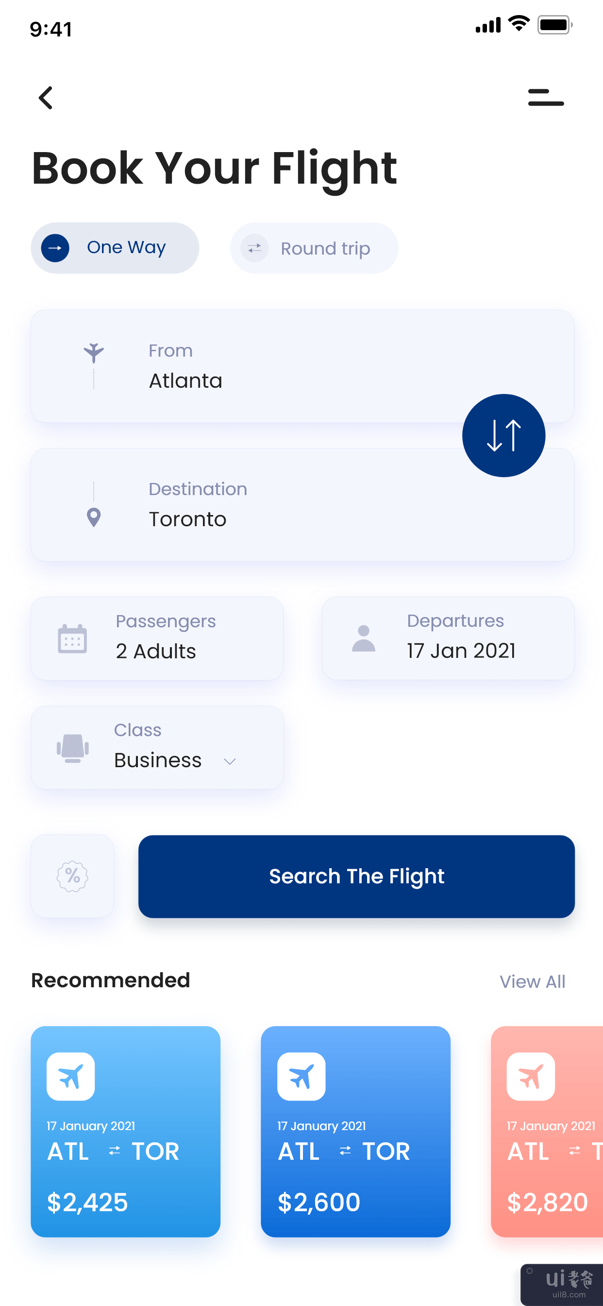 航班预订应用程序(Flight Booking app)插图1