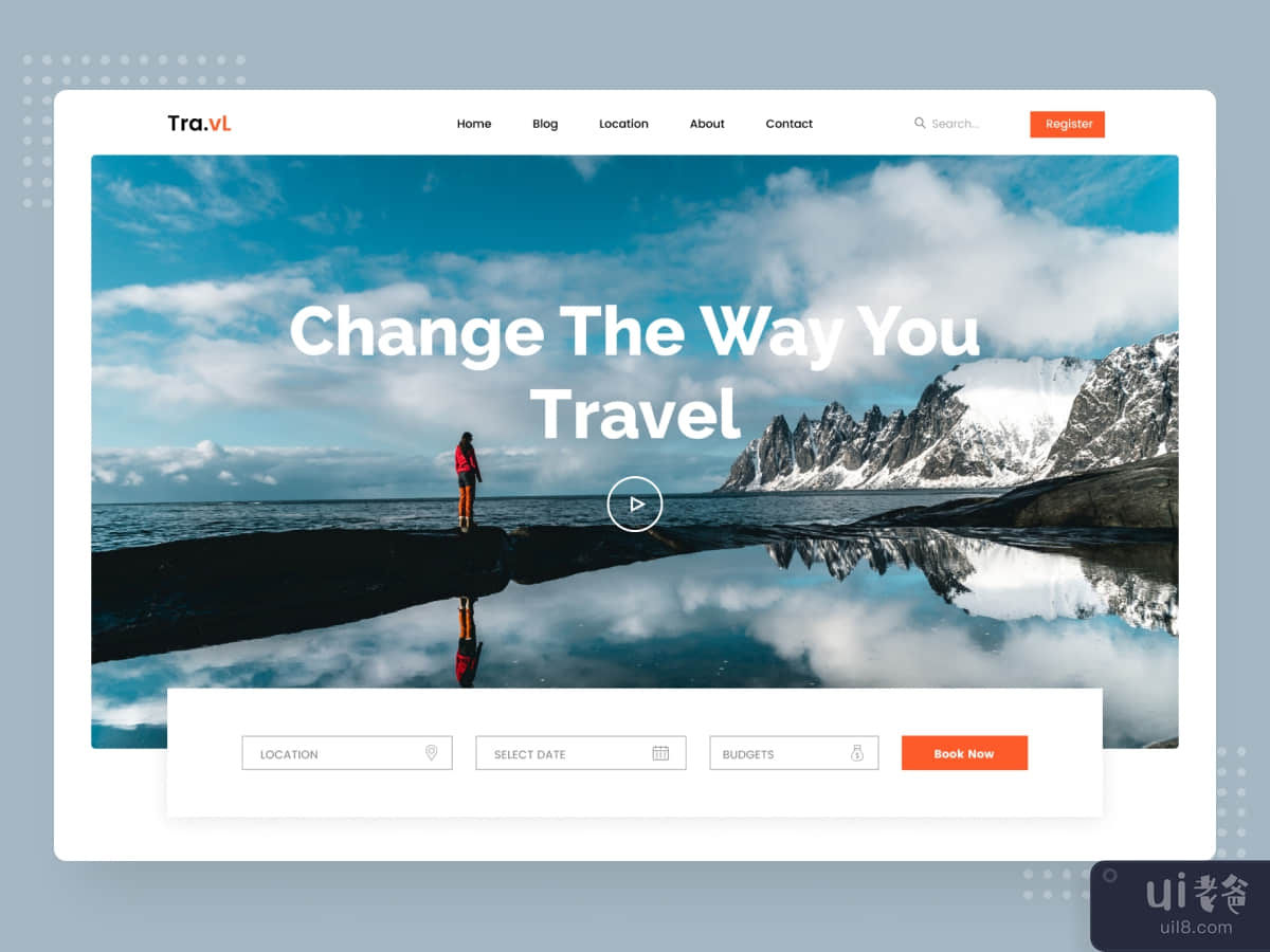 Travel Website Template Design