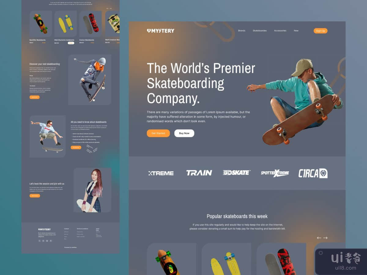 电动滑板 - 产品登陆页面(Electric Skateboard - Product Landing Page)插图