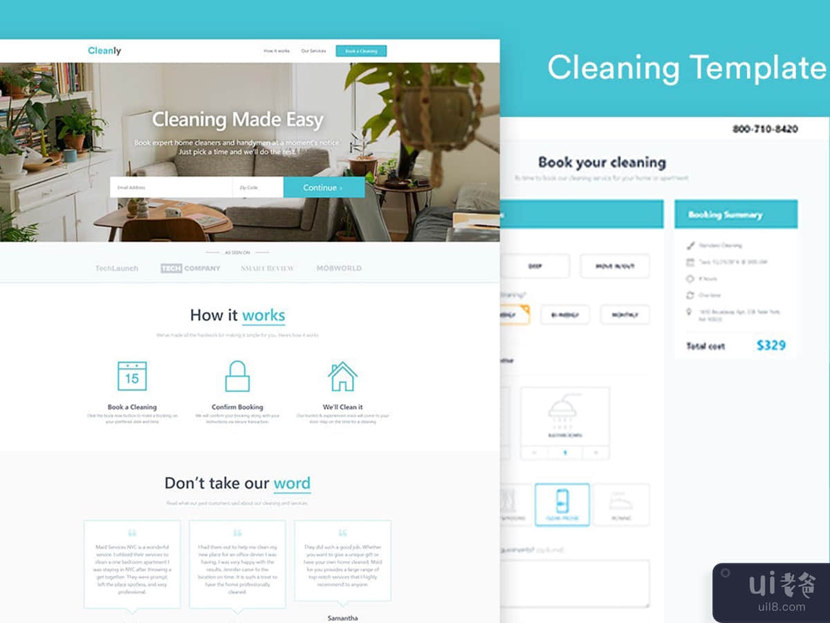 Cleaning Landing Page Template — Cleanly