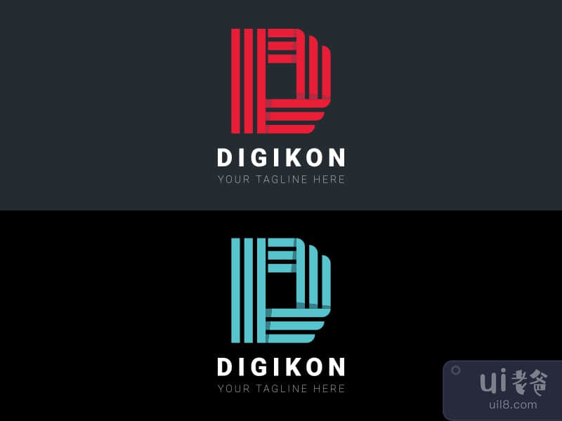 Initial letter d logo  design template