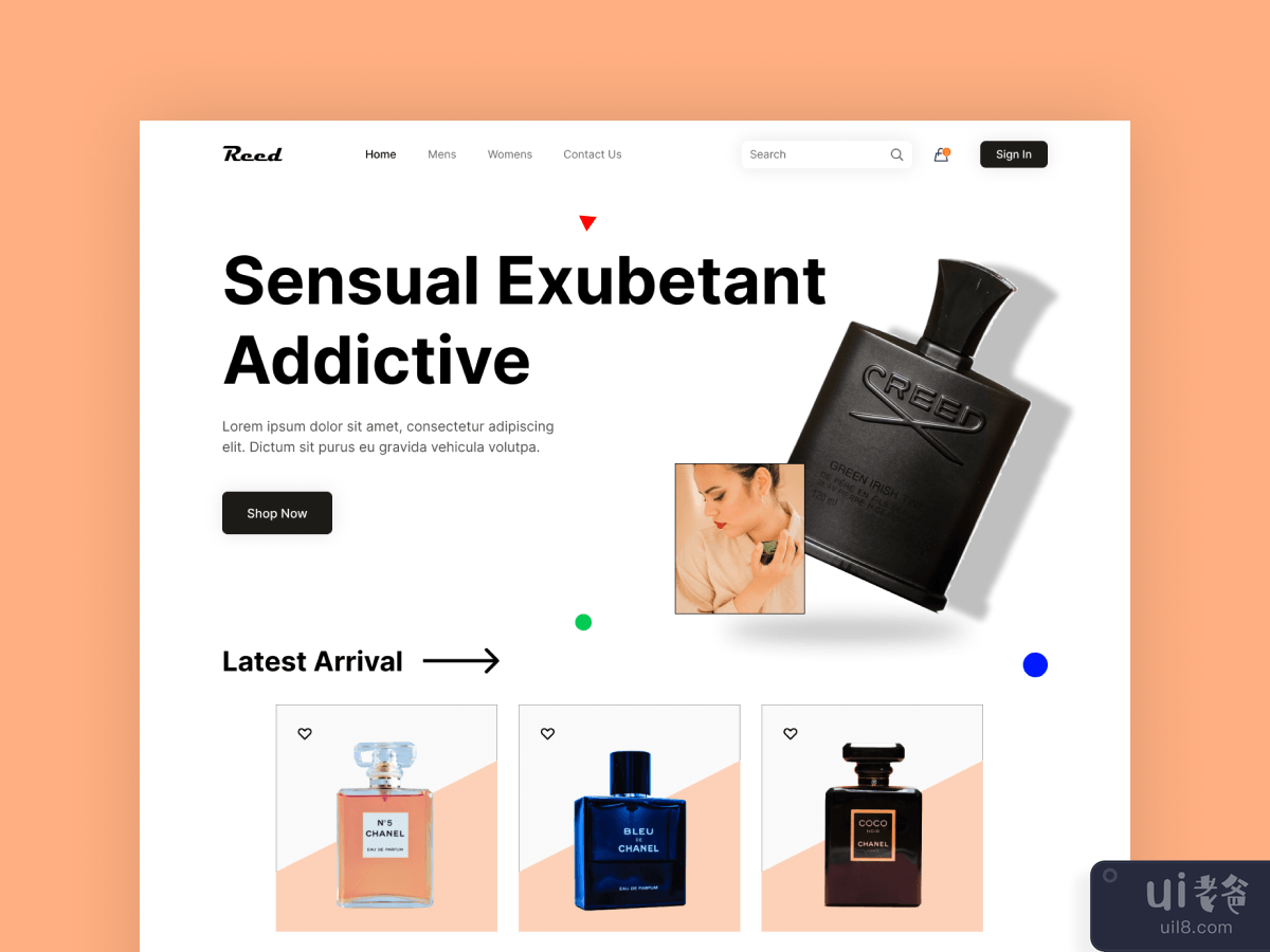 香水登陆页面(Perfume Landing Page)插图