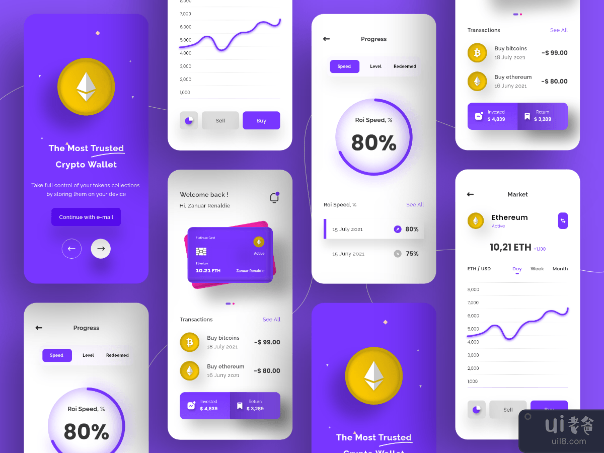 Crypto Wallet App Design