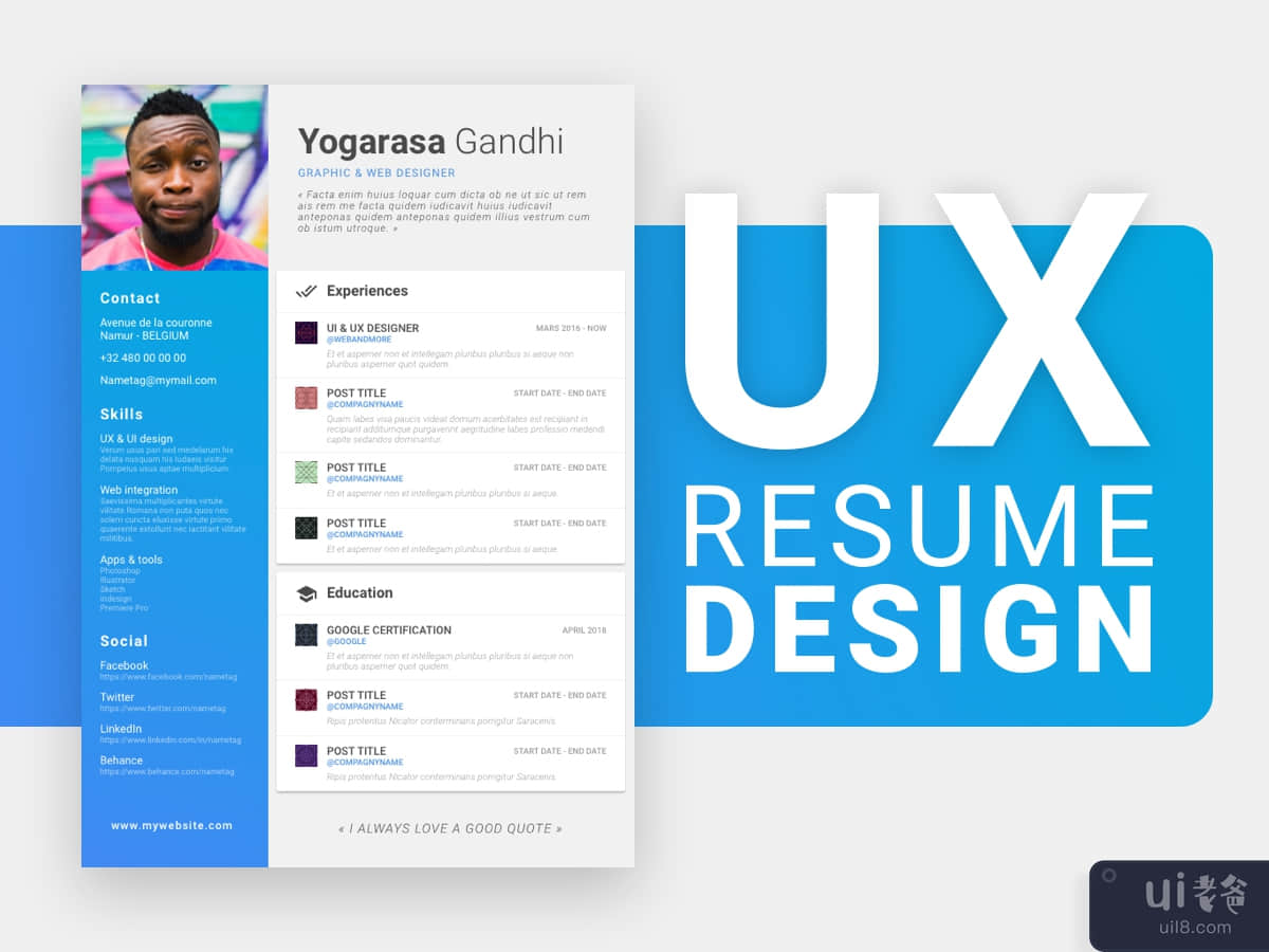 UX resume Design