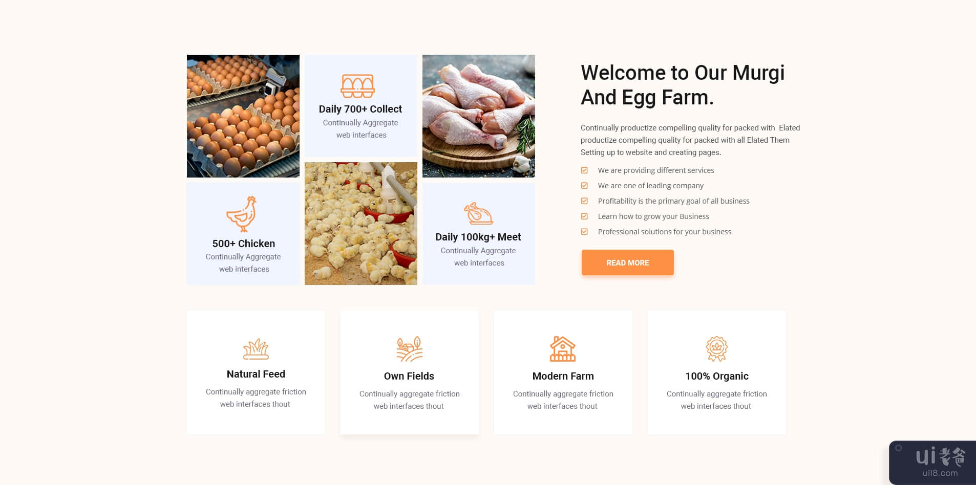 PoultryFarm - 有机家禽网页模板。(PoultryFarm - Organic Poultry Web Template.)插图1