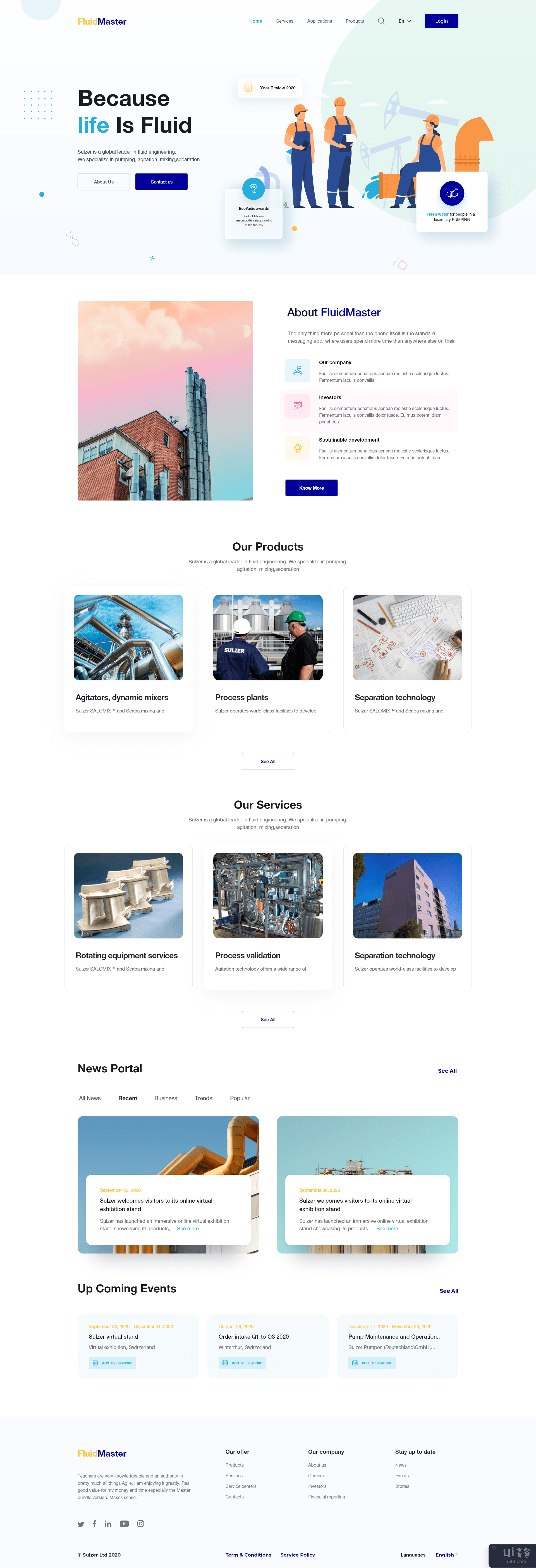 流体工程 - 登陆页面(Fluid Engineering - Landing page)插图