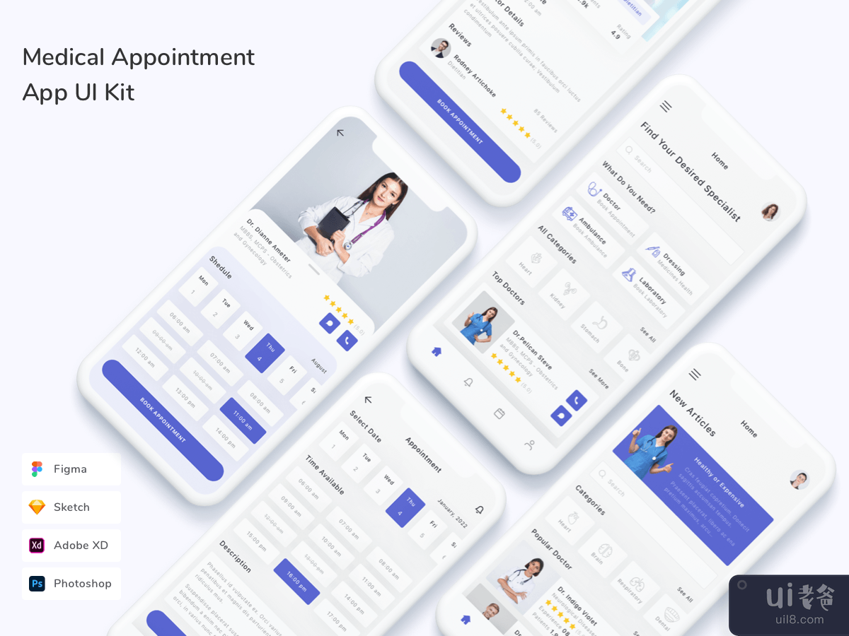 Medical Appointment App UI Kit