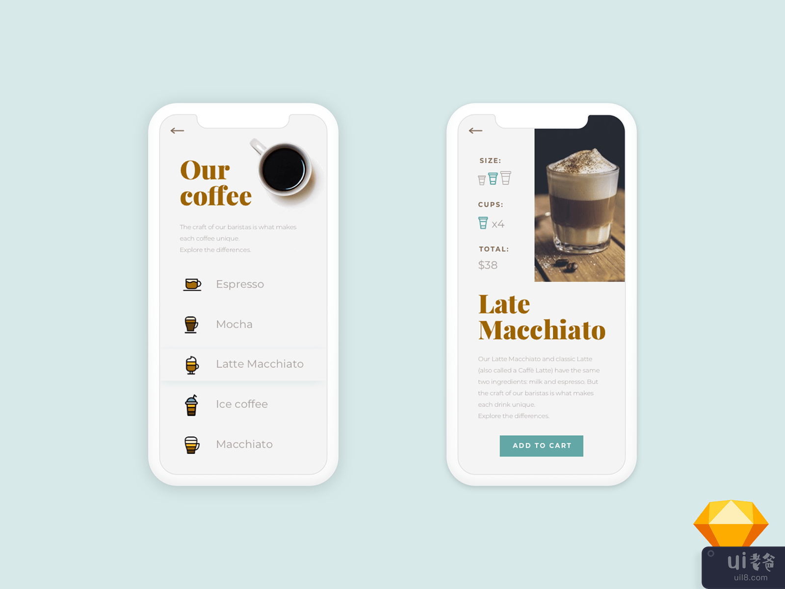 Coffee App Menu