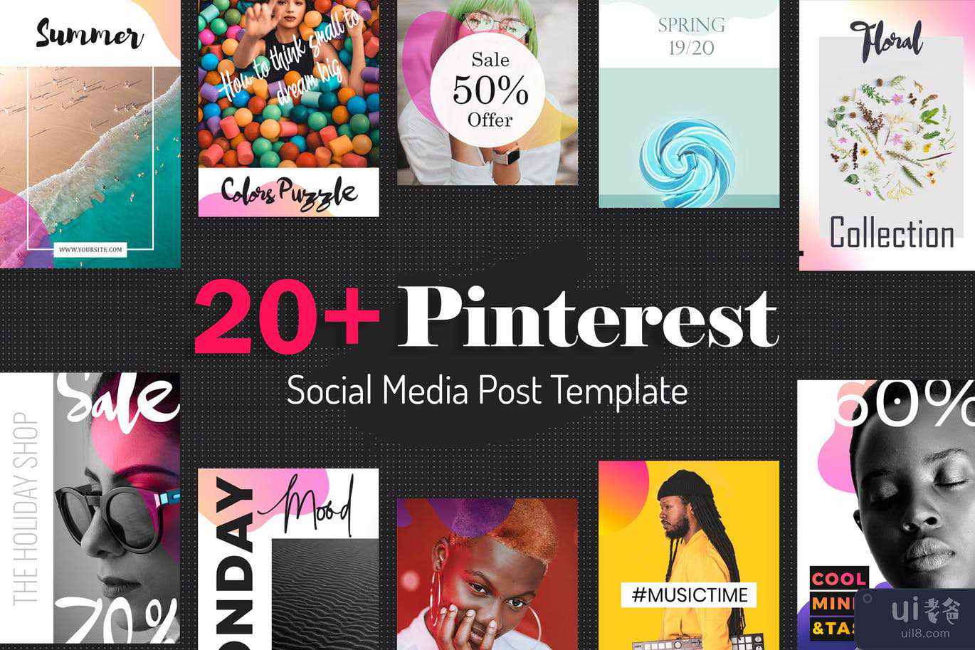 Pinterest 帖子模板(Pinterest Post Templates)插图