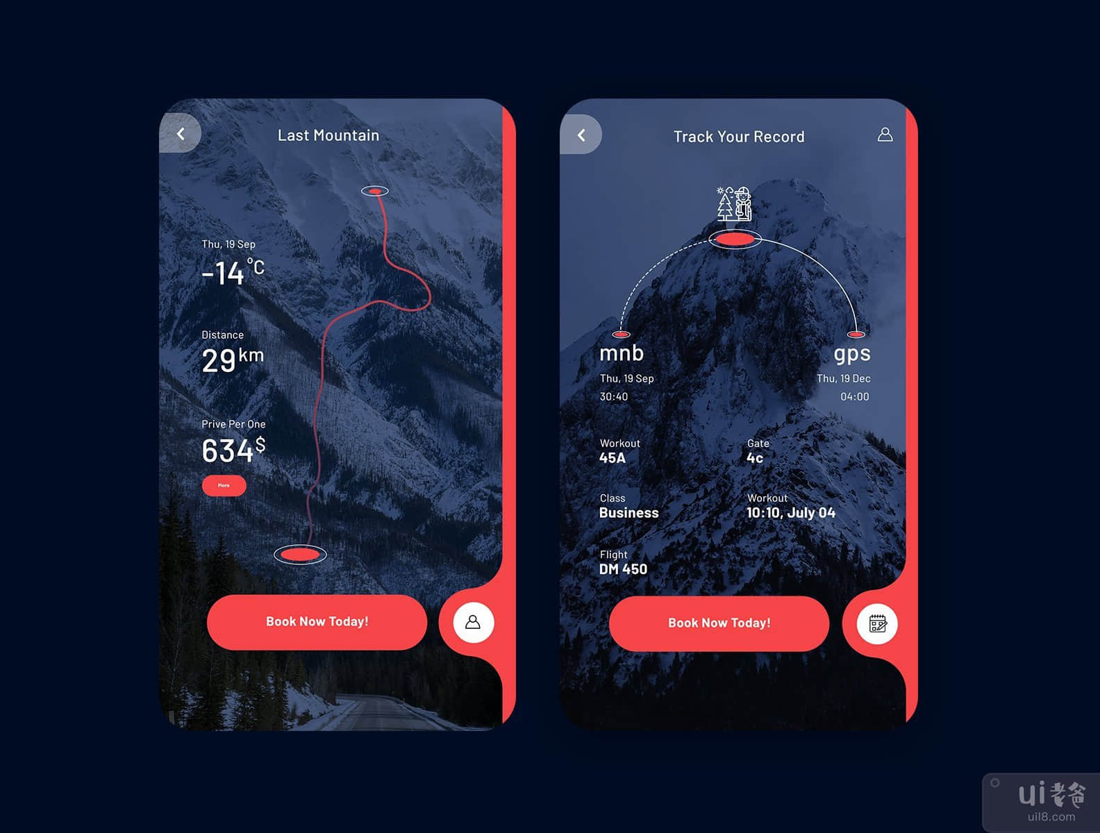 旅行轨迹应用程序设计(Travel Track App Design)插图