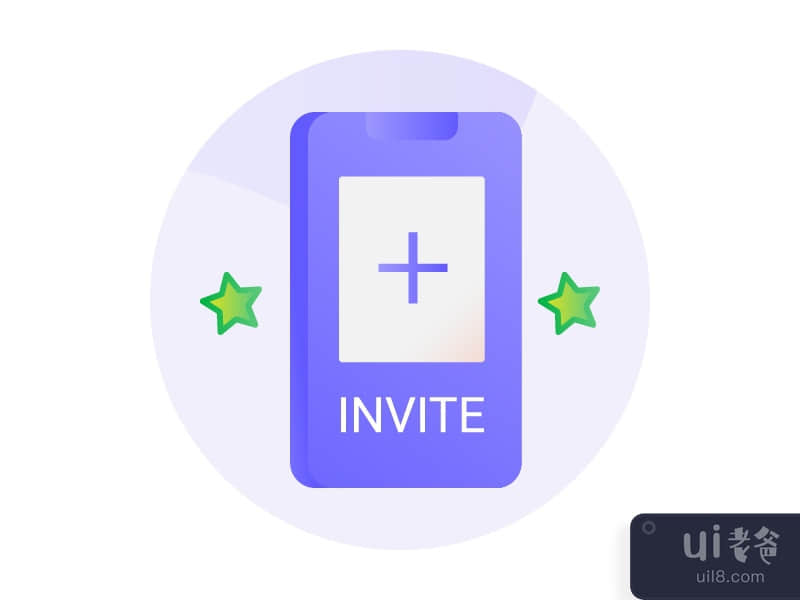Invite Friend Gradient Icon