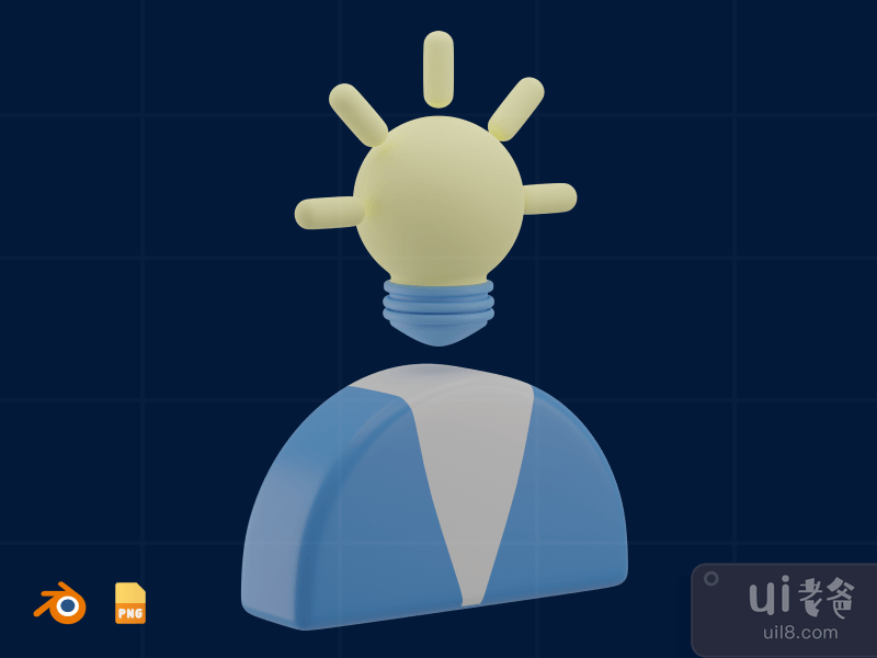 Innovator - 3D Design Thinking Illustration