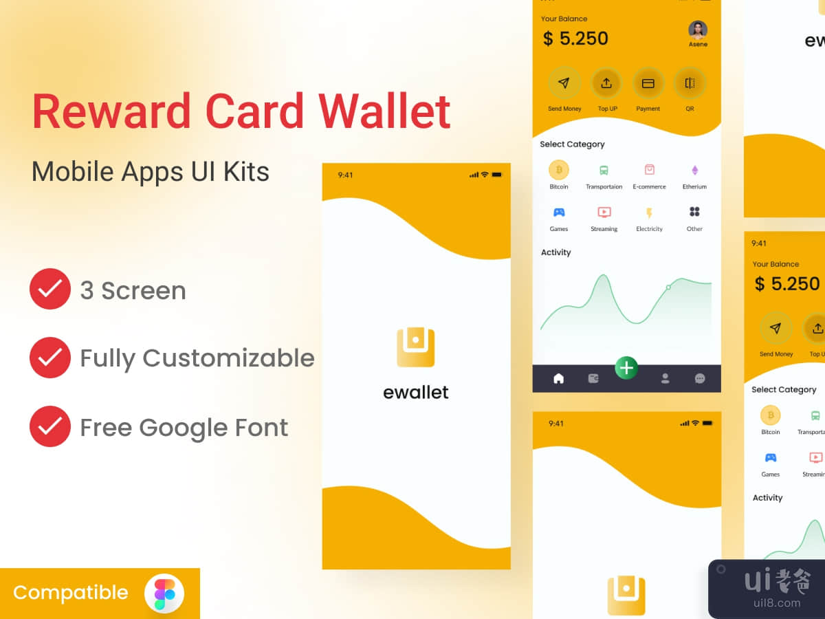 Rewards Cards Wallet App UI Kit