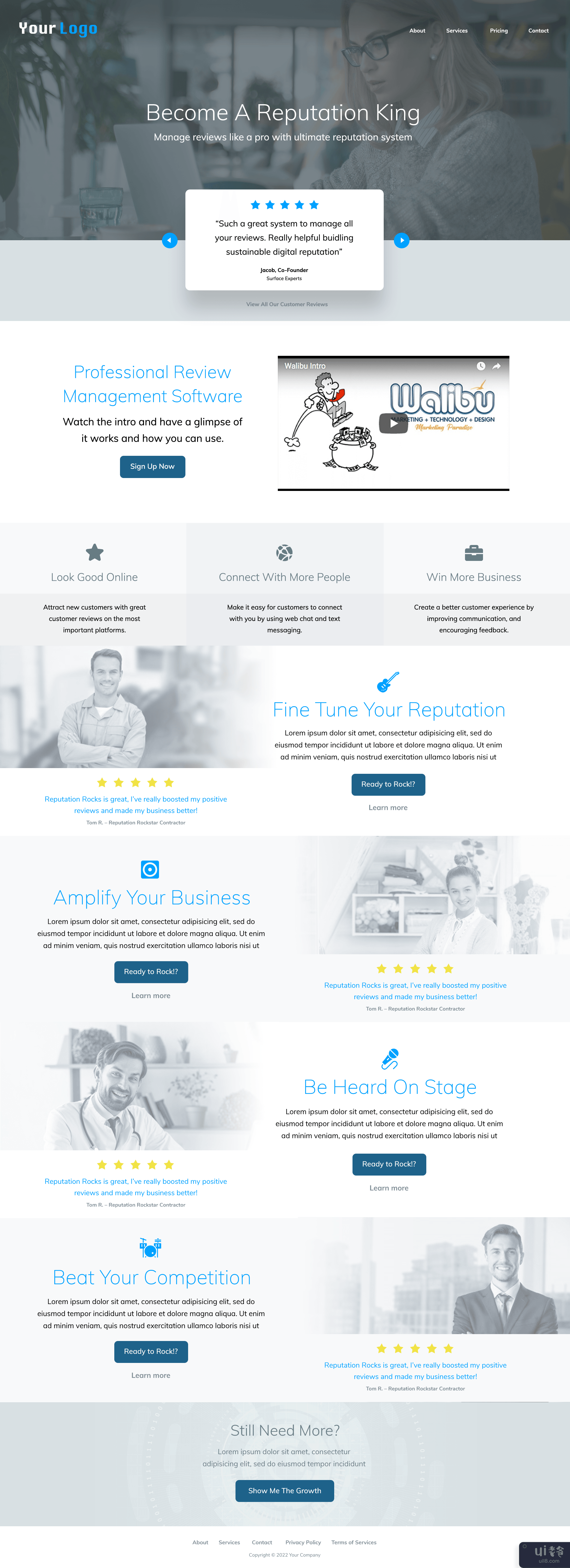 多用途企业主页模板(Multipurpose business homepage template)插图