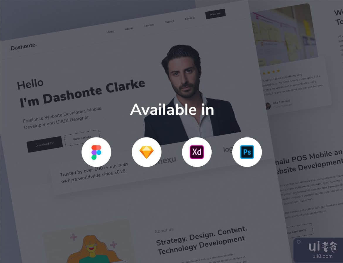 Dashnote - 个人网站模板(Dashnote - Personal Website Template)插图3