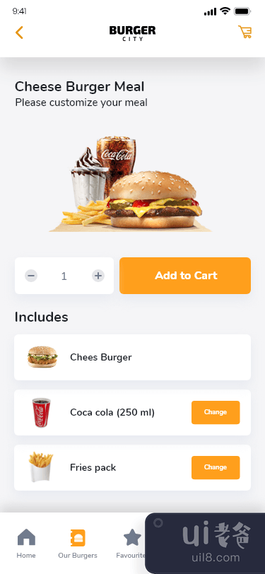 汉堡城用户界面(Burger City UI)插图4