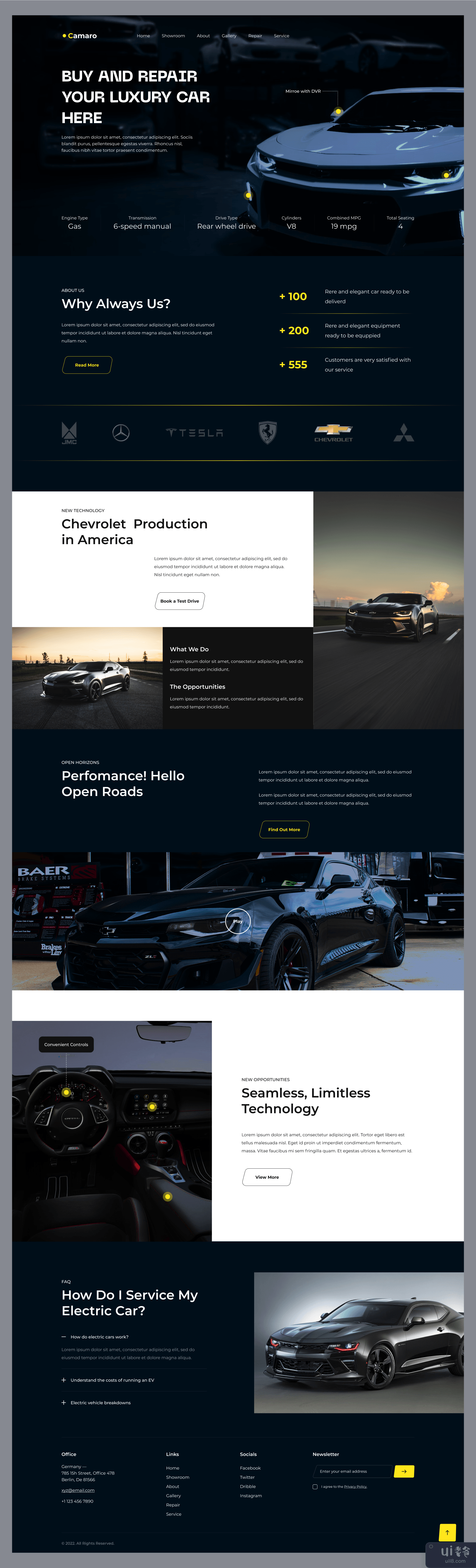 豪车🏎️ 网站 UI/UX 设计💻(Luxury Car🏎️ Website UI/UX Design💻)插图1