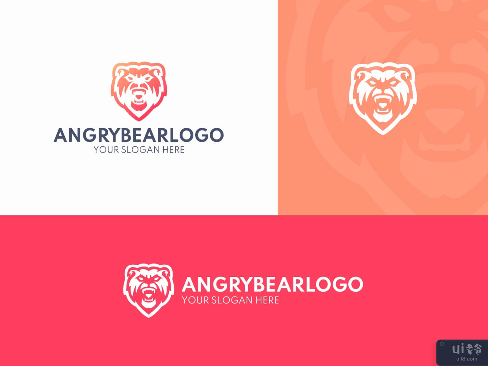 Head Bear Logo Design