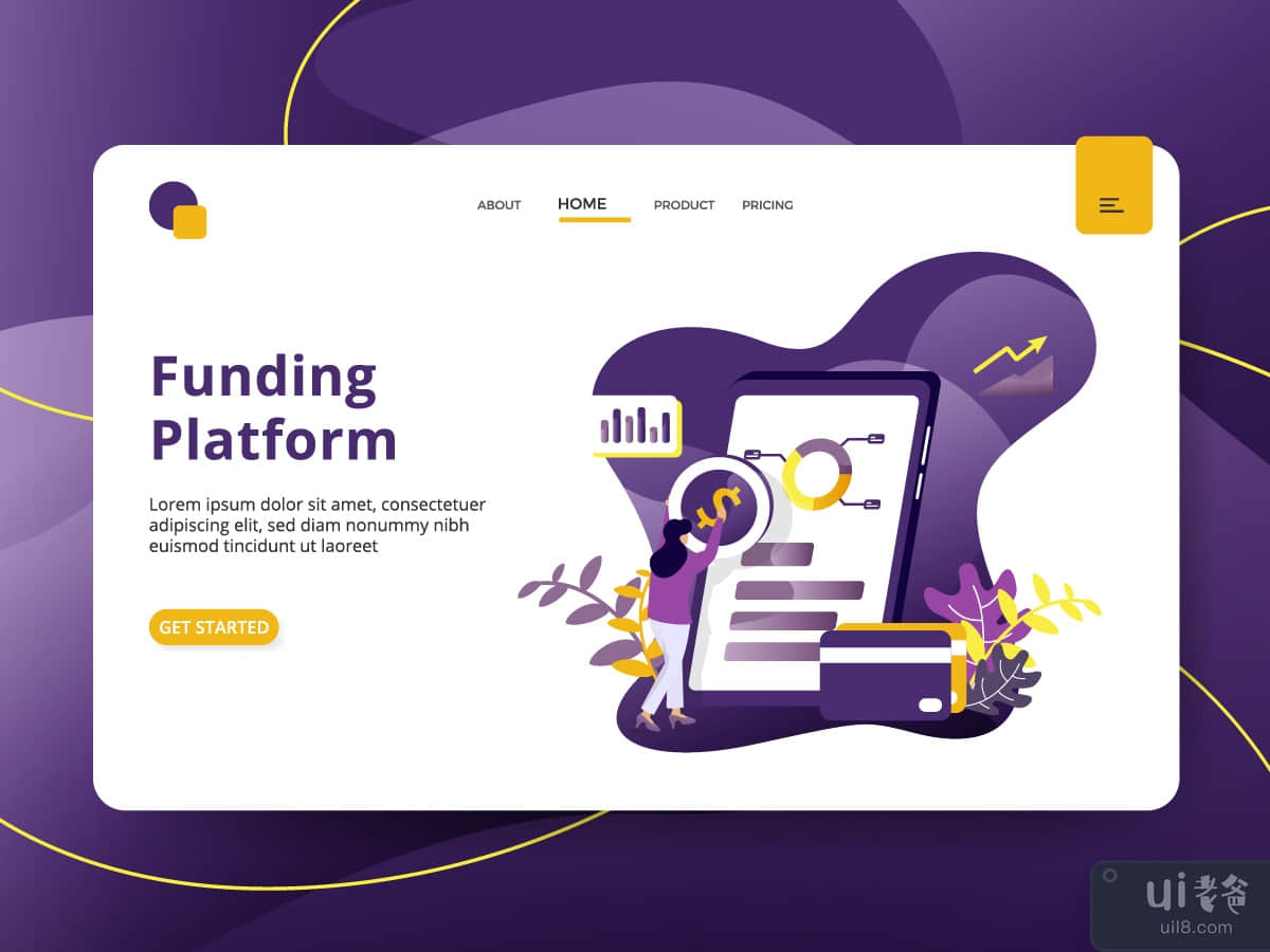 Landing page Funding Platform