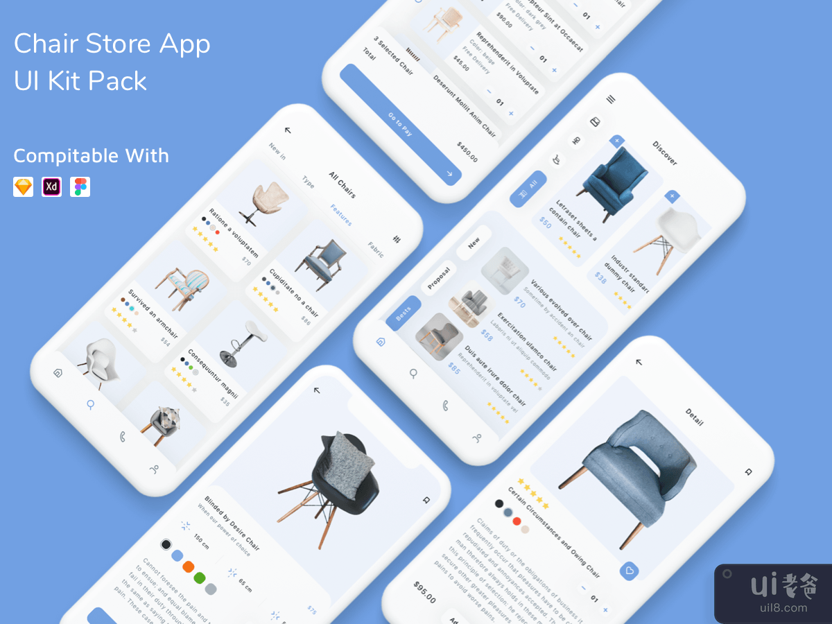 Chair Store App UI Kit Pack