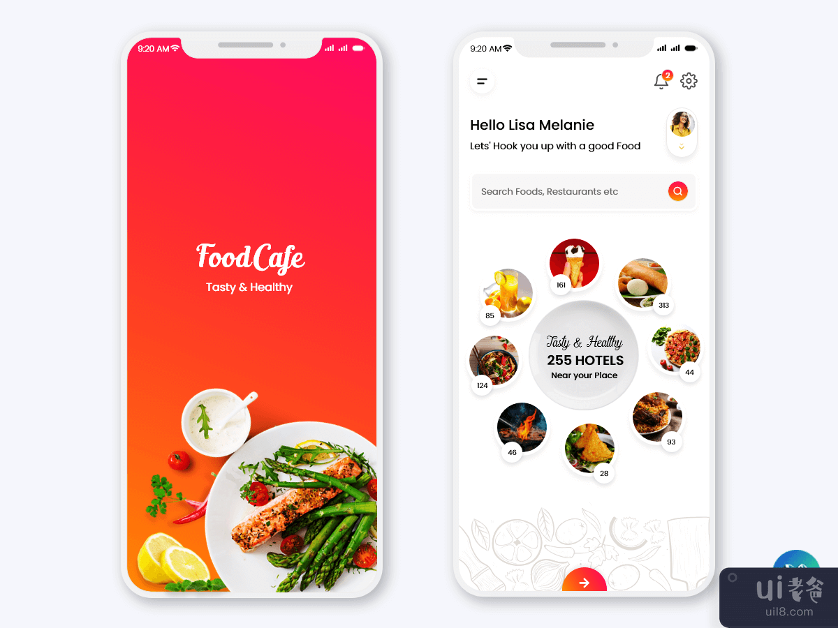 食品订购和交付移动应用程序 UI 套件(Food Order and Delivery Mobile App UI Kit)插图2