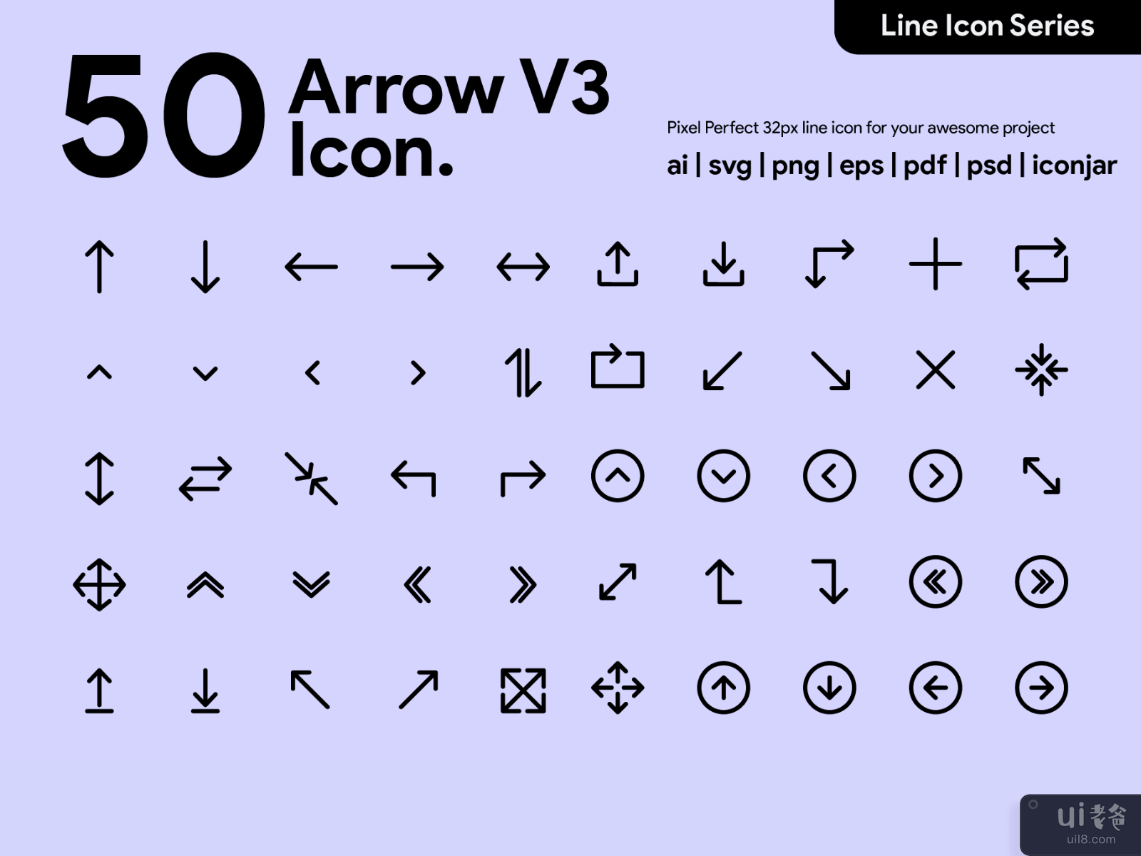 Kawaicon - Arrow Line Icon