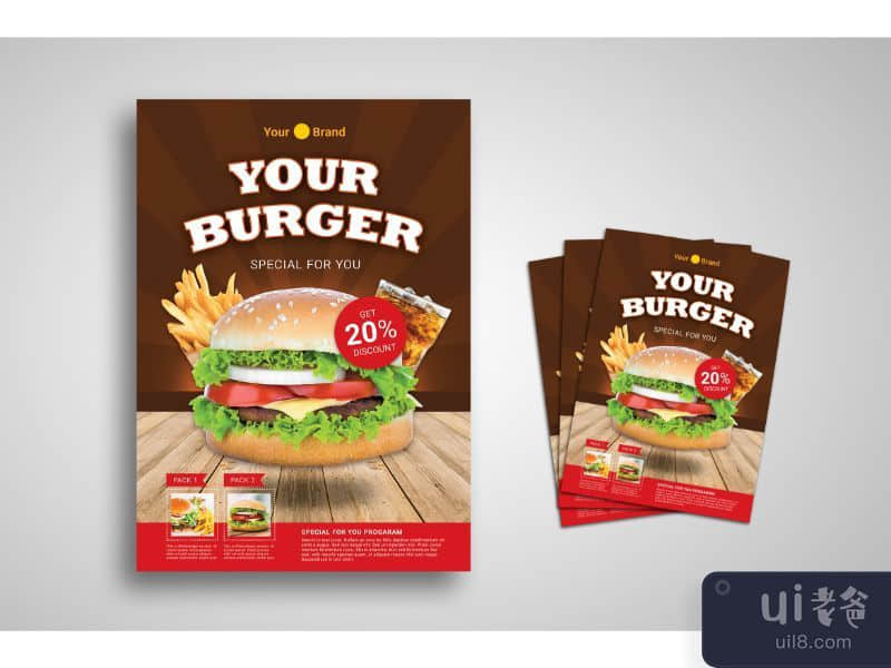 Flyer Template Burger Package
