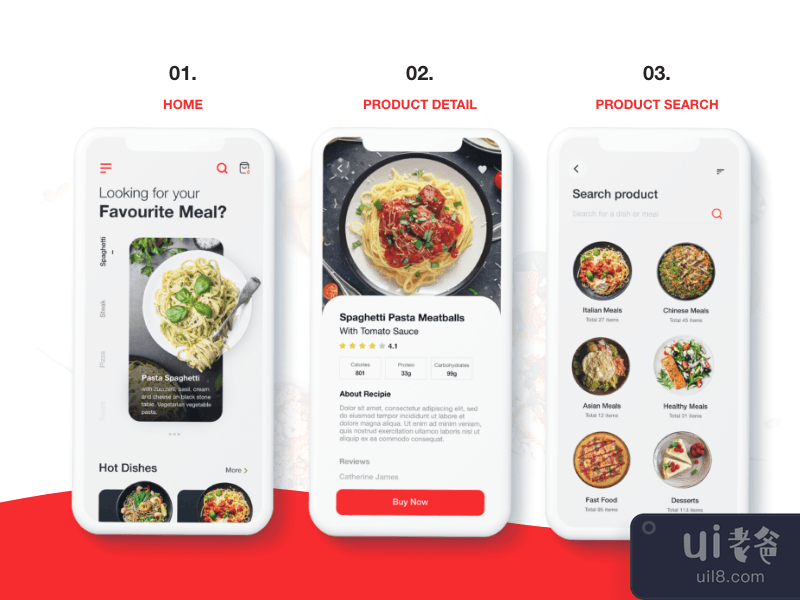 Foodiee - 移动 UI 套件(Foodiee - Mobile UI Kit)插图5